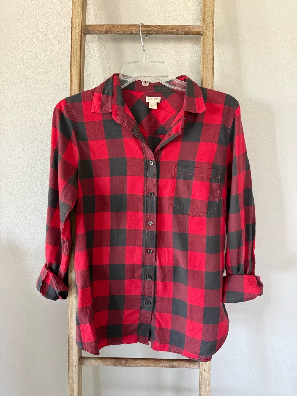 J. Crew Red & Black Buffalo Plaid Button-Down Shirt